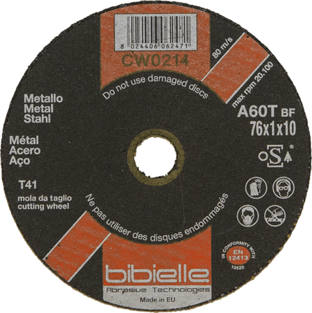 BIBIELLE Cutting Discs Flat 76 x 1.0 BIBIELLE Cutting Discs Flat 76 x 1.0