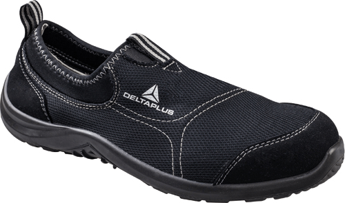 DELTAPLUS Slip-On Safety Shoes Black Size 4 DELTAPLUS slip-on safety shoes - Durable & EN ISO Certified