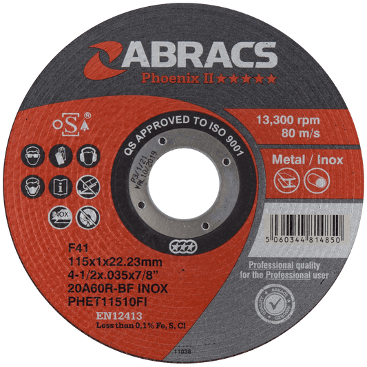 Extra Thin Flat Cutting Disc 115x1x22 Extra Thin Flat Cutting Disc 115x1x22 - Superior Quality
