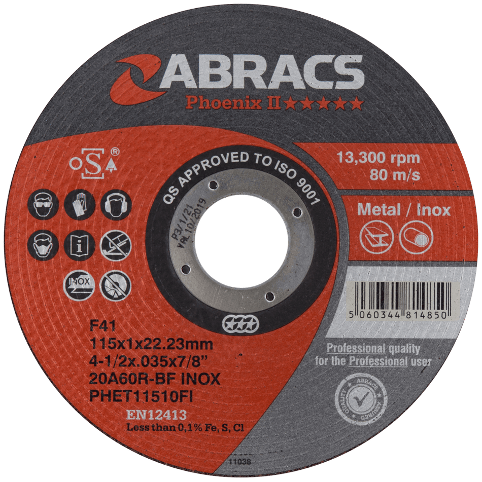Extra Thin Flat Cutting Disc 115x1x22 Extra Thin Flat Cutting Disc 115x1x22 - Superior Quality