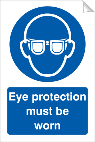 Eye Protection Must Be Worn 240 x 360mm Sticker Eye Protection Must Be Worn 240 x 360mm Sticker