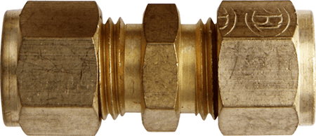 Tube Couplings Brass w/Stp Olives 5/16" Tube Couplings Brass w/Stp Olives 5/16"