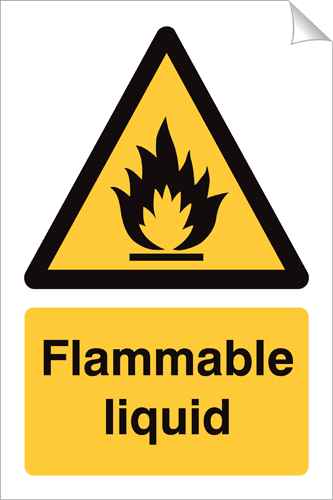 Flammable Liquid 240 x 360mm Sticker Flammable Liquid 240 x 360mm Sticker
