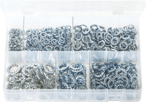 Assorted Lock Washers Serrated Internal 800 Pc Assorted Lock Washers Serrated Internal 800 Pc