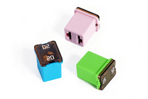 Littelfuse low-profile JCASE fuse size comparison