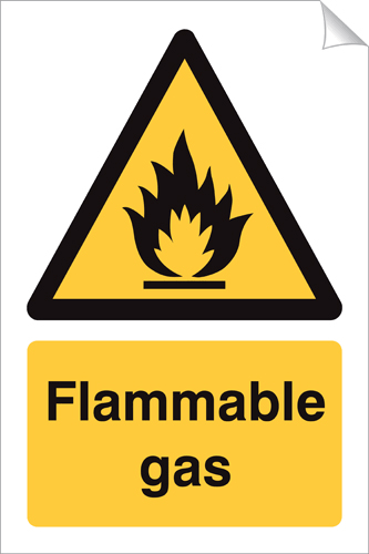 Flammable Gas 240 x 360mm Sticker Flammable Gas 240 x 360mm Sticker - Safety Labels