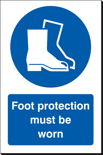 Foot Protection Must Be Worn 240 x 360mm Sign Foot Protection Must Be Worn 240 x 360mm Sign
