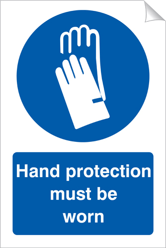 Hand Protection Must Be Worn 240 x 360mm Sticker Hand Protection Must Be Worn 240 x 360mm Sticker