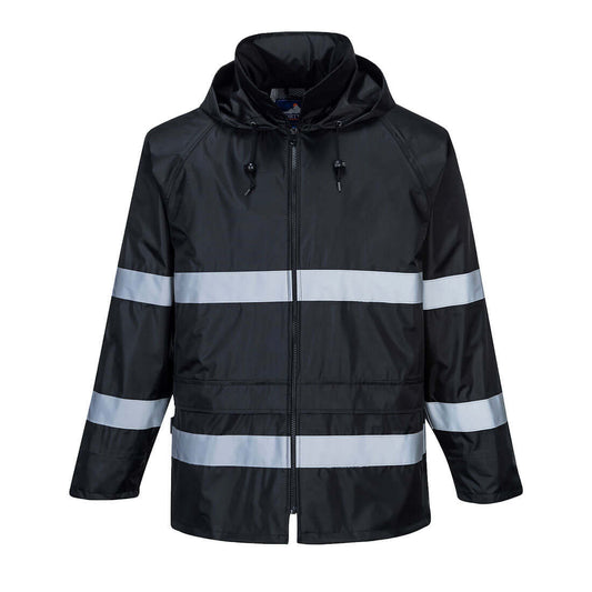PORTWEST Iona Classic Rain Jacket in Black PORTWEST Iona Classic Rain Jacket in Black - Waterproof Gear
