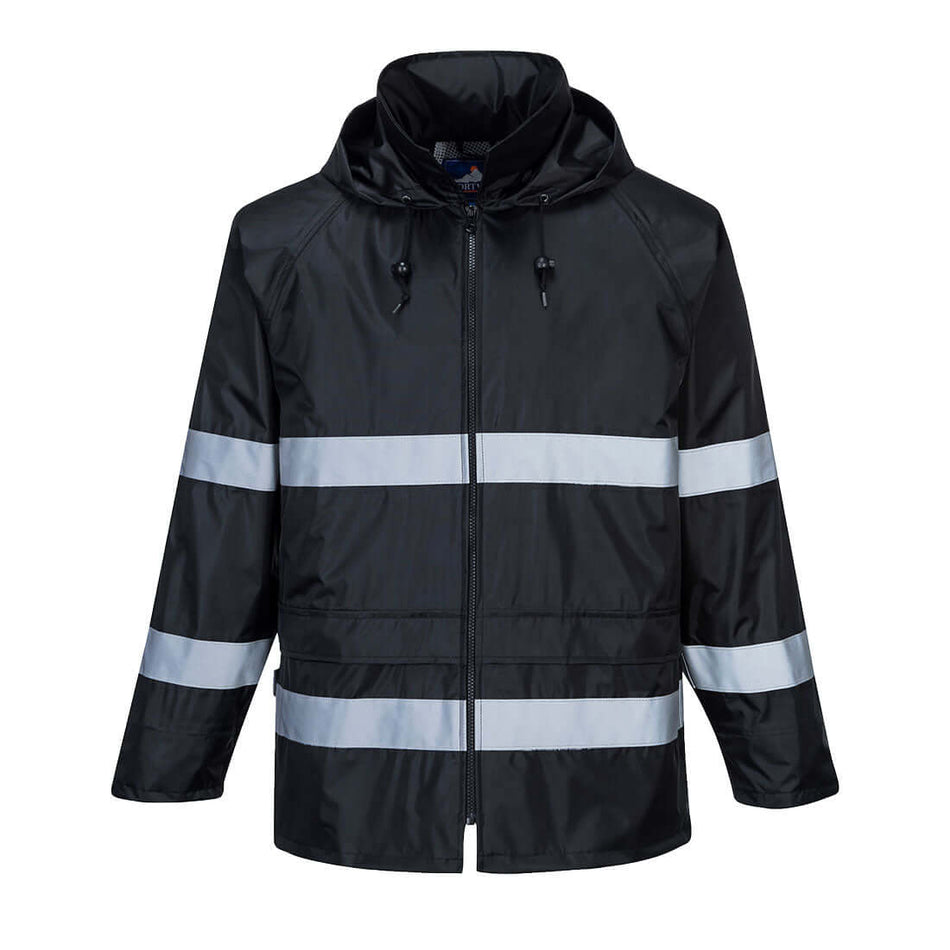 PORTWEST Iona Classic Rain Jacket in Black PORTWEST Iona Classic Rain Jacket in Black - Waterproof Gear