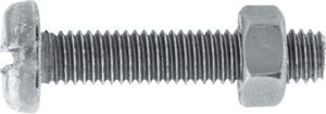 Machine Screws Pan Slot W/Nut M4 x 25