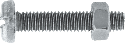 Machine Screws Pan Slot W/Nut M4 x 25
