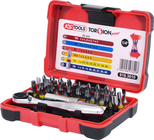 KS TOOLS TORSIONpower 1/4" Bit-Set 32pc