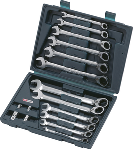 KS Ratcheting Combi Spanner Set 16-Pce