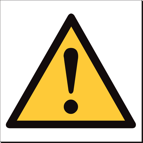 ! (Warning Triangle) 360 x 350mm Sign