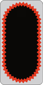 Tube Patches Red Edge Oval 150 x 75mm