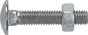 Coach Bolts and Nuts M10 x 25