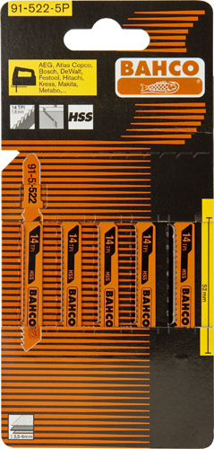 BAHCO Jigsaw Blade HSS 75mm 12 TPI