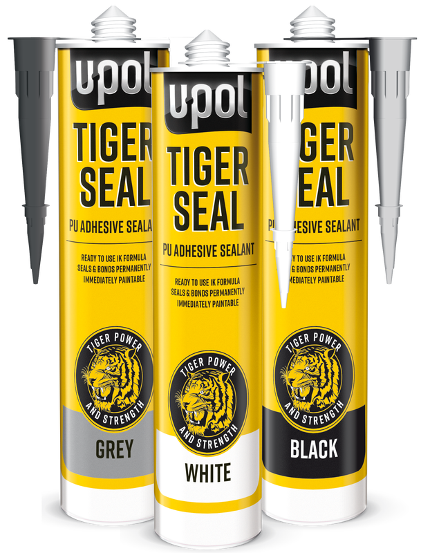 U-POL 'Tiger Seal' PU Adhesive Sealant 310ml - Black-Multipack
