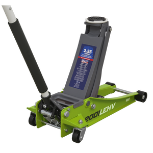 Trolley Jack 2.25 Tonne Low Profile Rocket Lift Hi-Vis Green