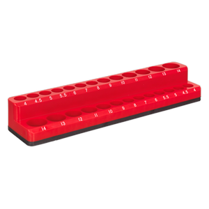 Socket Holder Magnetic 1/4"Sq Drive Capacity 26 Sockets