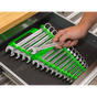 Spanner Rack Capacity 15 Spanners Hi-Vis Green