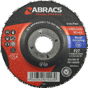 Depressed Centre Metal Grinding Disc 115x6x22mm