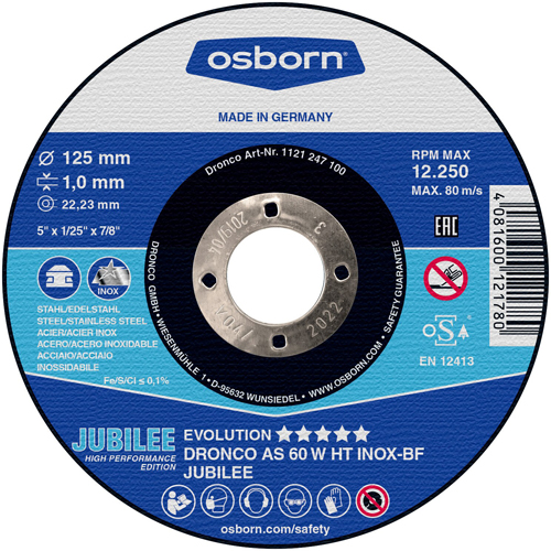 DRONCO Jubilee 115mm Cut Disc Tin