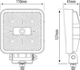 4" Square Worklamp - 1050Lm