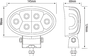 6" Oval Worklamp - 1350Lm