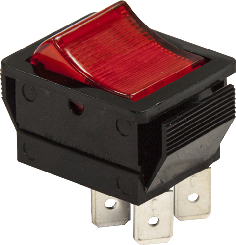 Red Rocker Switch 240V/110V