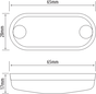 LED Side Marker 65mm White