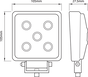 RING 15W Square LED W/Lamp Thermo - Bolt